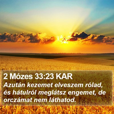 2 Mózes 33:23 KAR Bible Verse Image