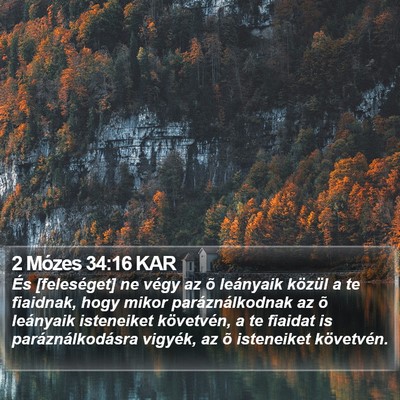 2 Mózes 34:16 KAR Bible Verse Image