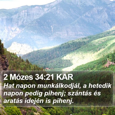 2 Mózes 34:21 KAR Bible Verse Image