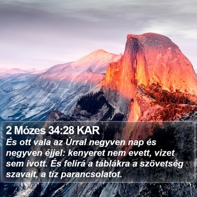 2 Mózes 34:28 KAR Bible Verse Image