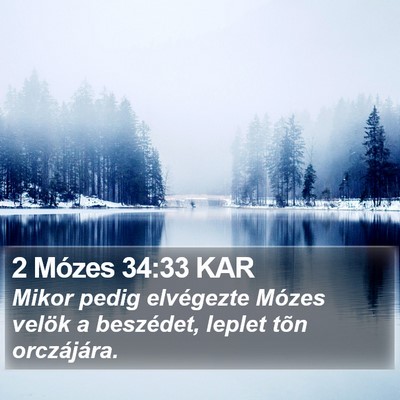 2 Mózes 34:33 KAR Bible Verse Image