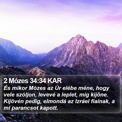 2 Mózes 34:34 KAR Bible Verse Image