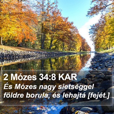 2 Mózes 34:8 KAR Bible Verse Image