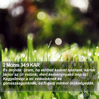 2 Mózes 34:9 KAR Bible Verse Image