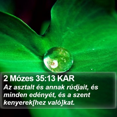2 Mózes 35:13 KAR Bible Verse Image