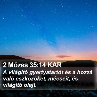 2 Mózes 35:14 KAR Bible Verse Image