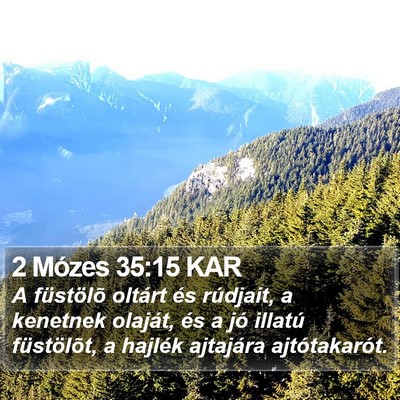 2 Mózes 35:15 KAR Bible Verse Image