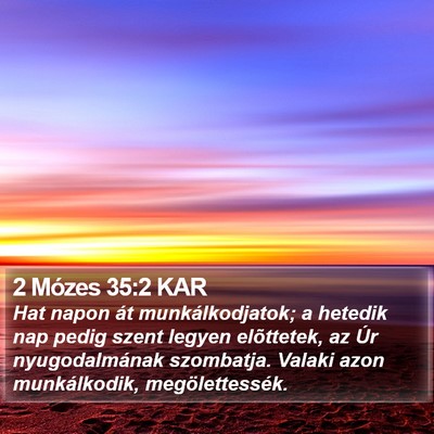 2 Mózes 35:2 KAR Bible Verse Image
