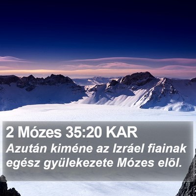 2 Mózes 35:20 KAR Bible Verse Image