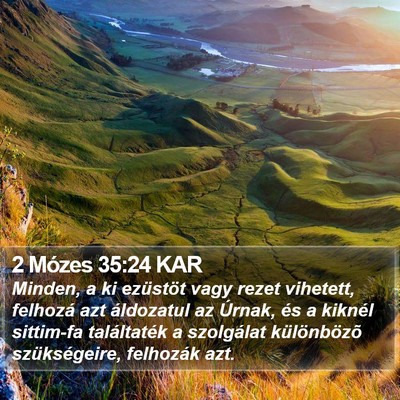 2 Mózes 35:24 KAR Bible Verse Image