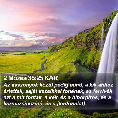 2 Mózes 35:25 KAR Bible Verse Image