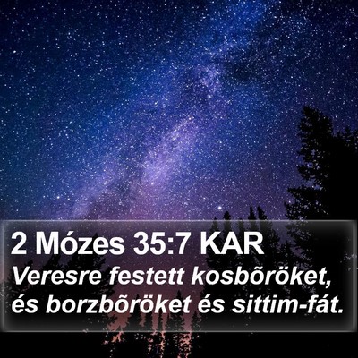 2 Mózes 35:7 KAR Bible Verse Image