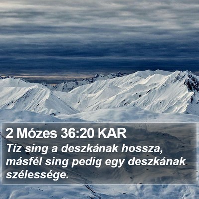 2 Mózes 36:20 KAR Bible Verse Image