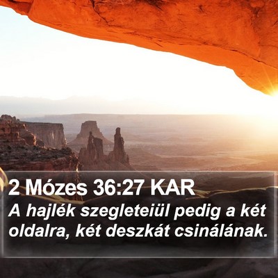 2 Mózes 36:27 KAR Bible Verse Image