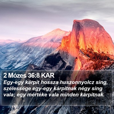2 Mózes 36:8 KAR Bible Verse Image