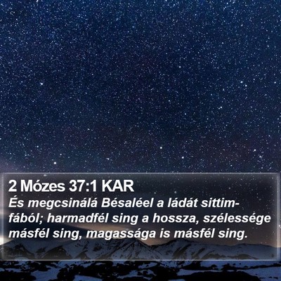 2 Mózes 37:1 KAR Bible Verse Image
