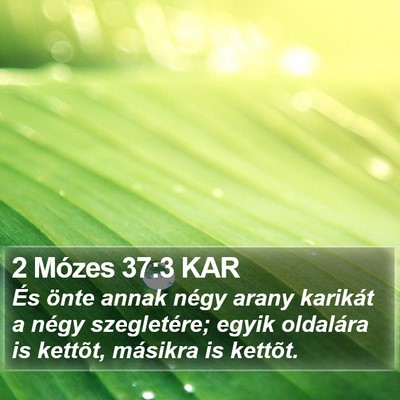 2 Mózes 37:3 KAR Bible Verse Image