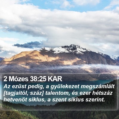 2 Mózes 38:25 KAR Bible Verse Image