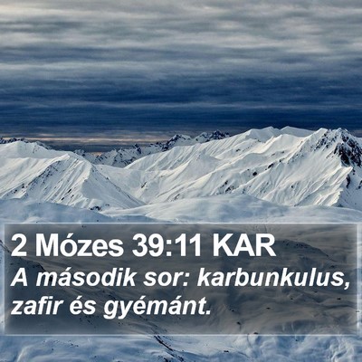 2 Mózes 39:11 KAR Bible Verse Image