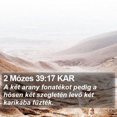 2 Mózes 39:17 KAR Bible Verse Image