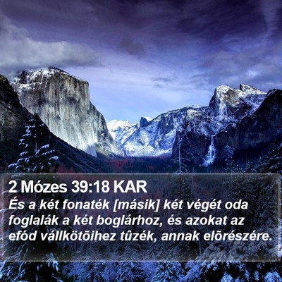 2 Mózes 39:18 KAR Bible Verse Image
