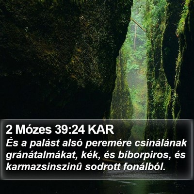 2 Mózes 39:24 KAR Bible Verse Image