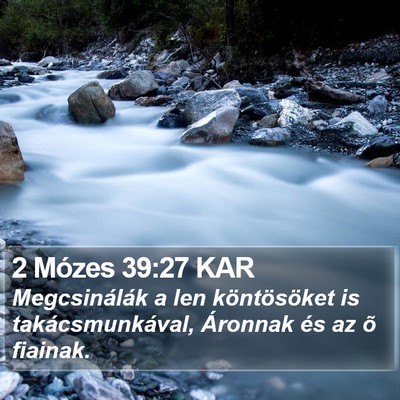 2 Mózes 39:27 KAR Bible Verse Image