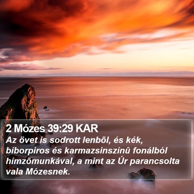 2 Mózes 39:29 KAR Bible Verse Image