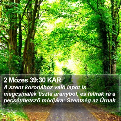 2 Mózes 39:30 KAR Bible Verse Image