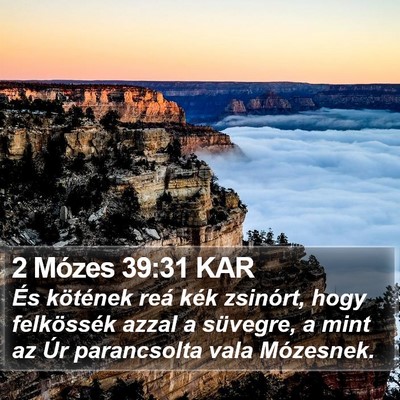 2 Mózes 39:31 KAR Bible Verse Image