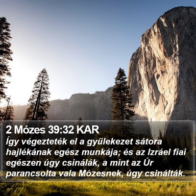 2 Mózes 39:32 KAR Bible Verse Image