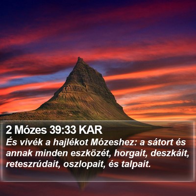 2 Mózes 39:33 KAR Bible Verse Image