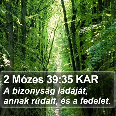 2 Mózes 39:35 KAR Bible Verse Image
