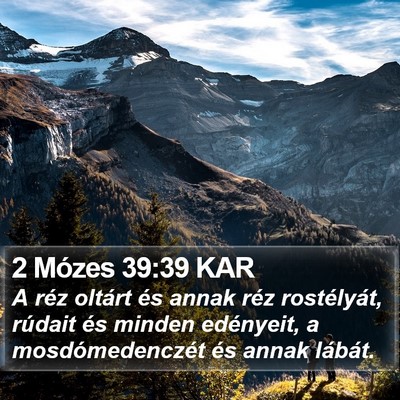 2 Mózes 39:39 KAR Bible Verse Image