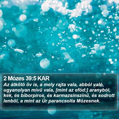 2 Mózes 39:5 KAR Bible Verse Image