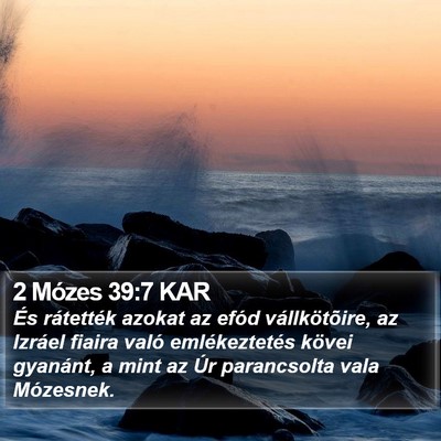 2 Mózes 39:7 KAR Bible Verse Image
