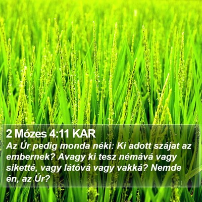 2 Mózes 4:11 KAR Bible Verse Image