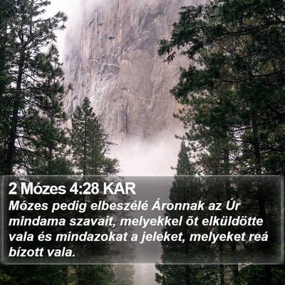 2 Mózes 4:28 KAR Bible Verse Image