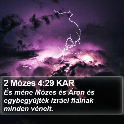 2 Mózes 4:29 KAR Bible Verse Image
