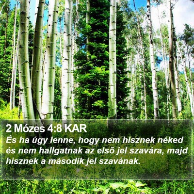 2 Mózes 4:8 KAR Bible Verse Image