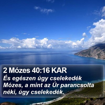 2 Mózes 40:16 KAR Bible Verse Image