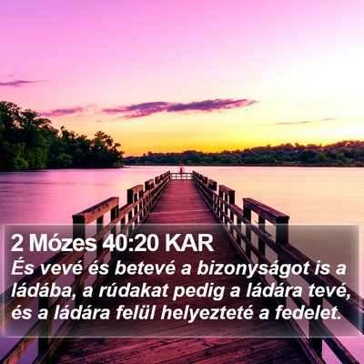 2 Mózes 40:20 KAR Bible Verse Image