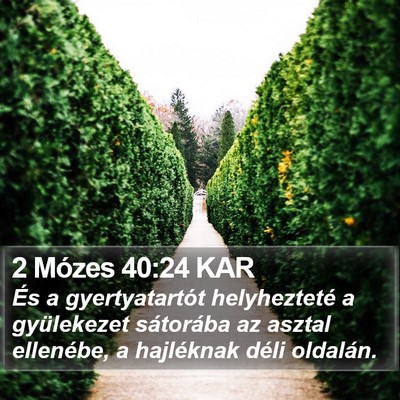 2 Mózes 40:24 KAR Bible Verse Image
