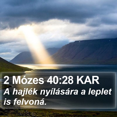 2 Mózes 40:28 KAR Bible Verse Image
