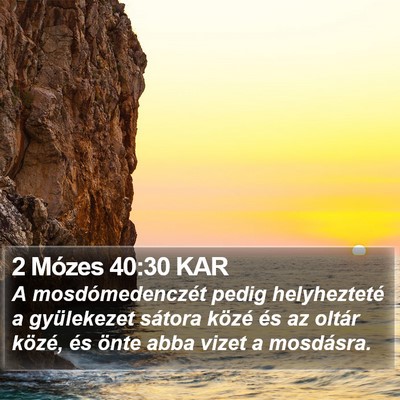 2 Mózes 40:30 KAR Bible Verse Image