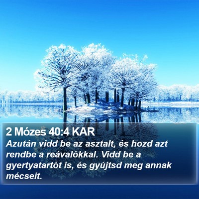 2 Mózes 40:4 KAR Bible Verse Image