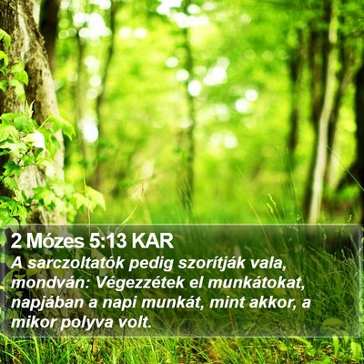 2 Mózes 5:13 KAR Bible Verse Image