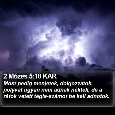 2 Mózes 5:18 KAR Bible Verse Image