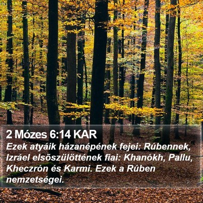 2 Mózes 6:14 KAR Bible Verse Image