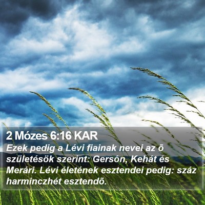 2 Mózes 6:16 KAR Bible Verse Image
